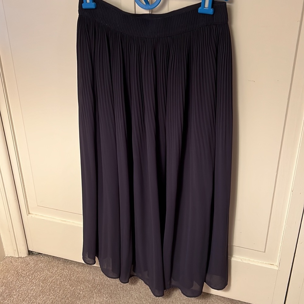 H&M Navy Midi Skirt